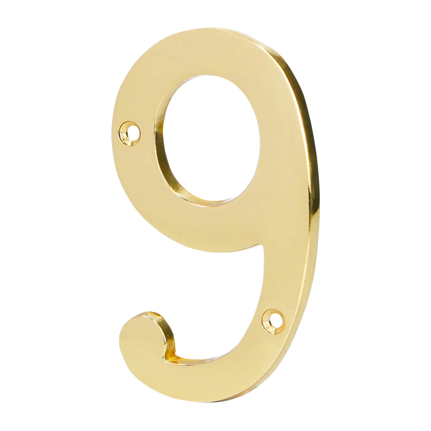 NUCH-9 Número 9 de latón sólido 4", HERMEX
