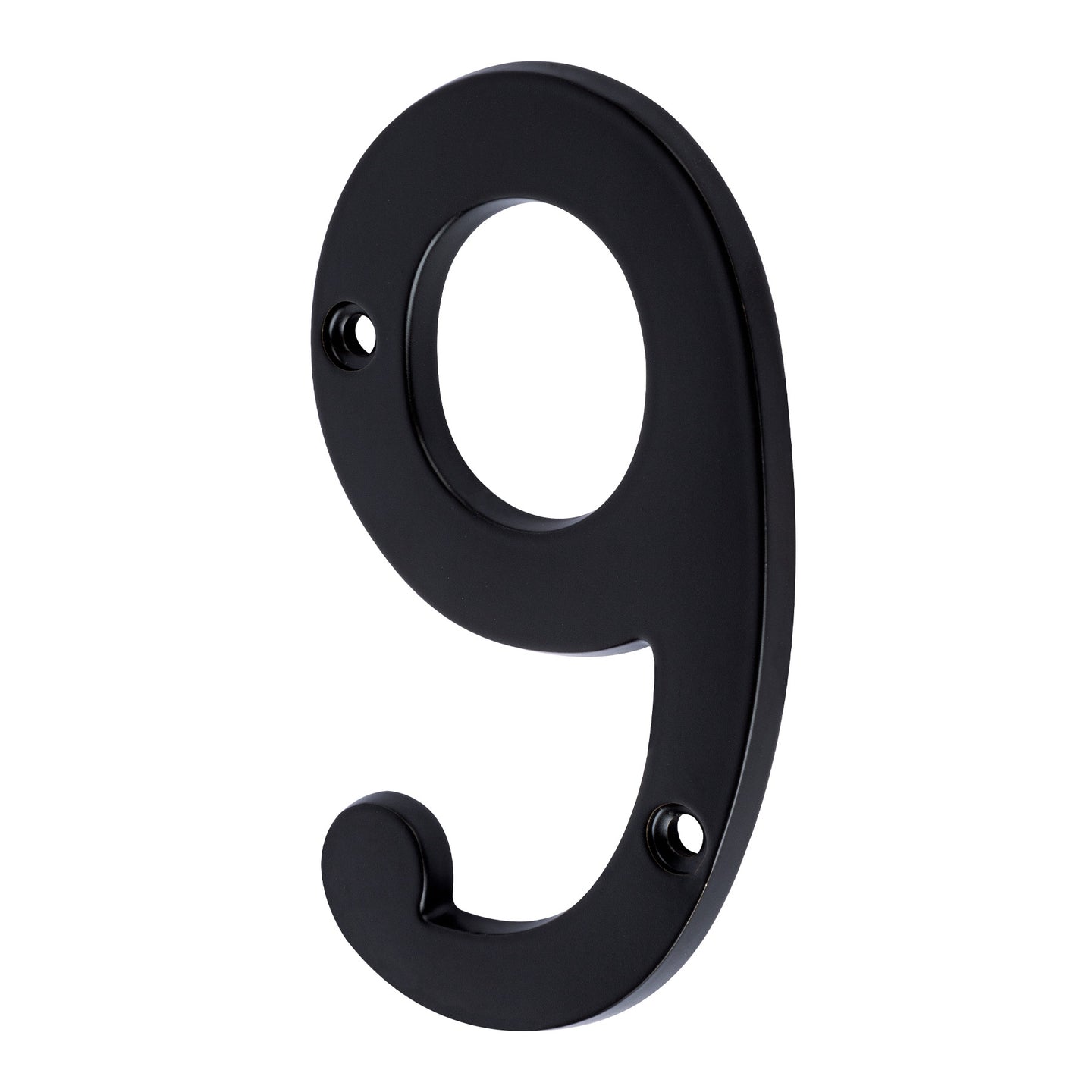 NUCH-9N Número 9 de latón sólido 4", negro,  HERMEX