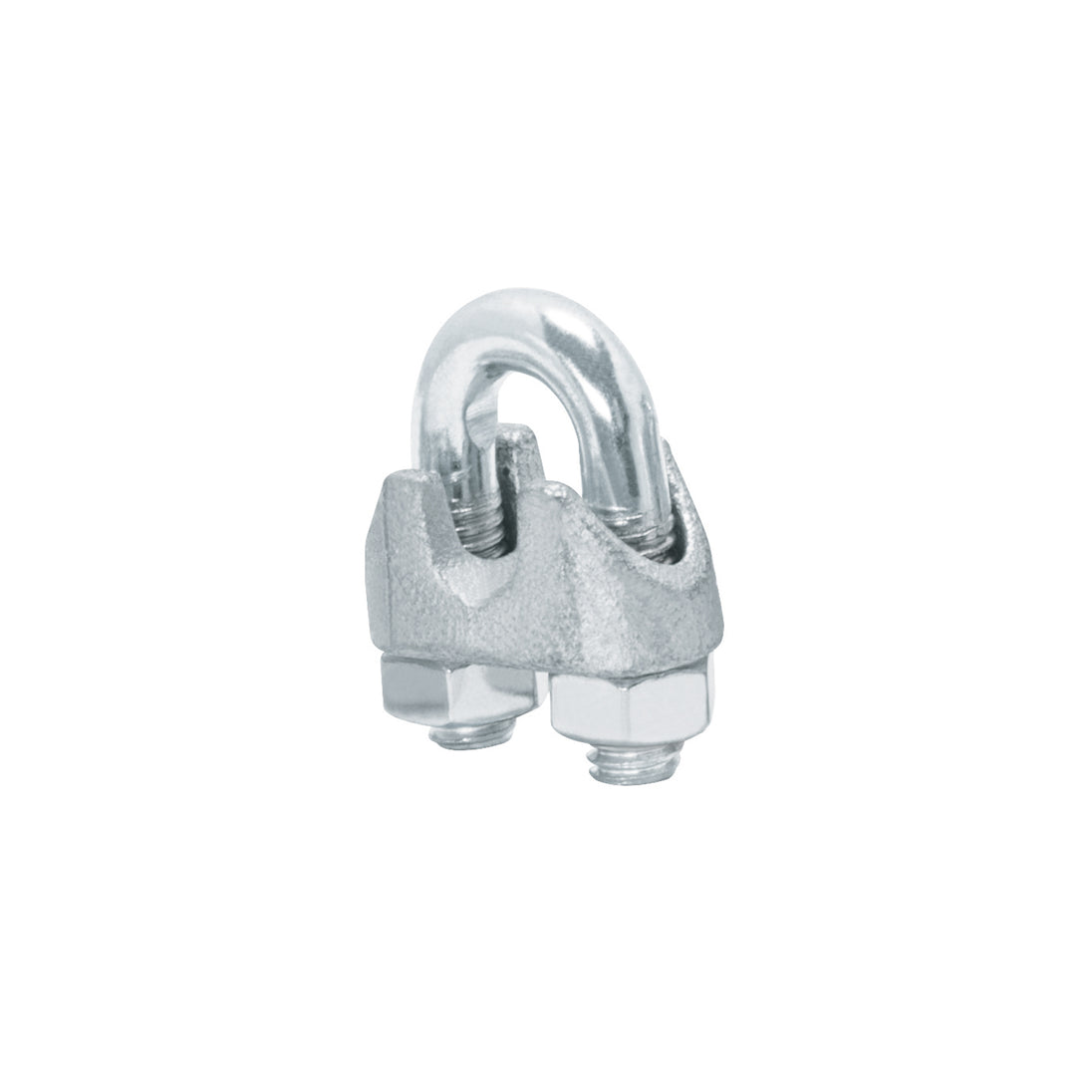 NUDO-1/4 Blíster c/2 nudos (perros) de hierro p/cable de 1/4", FIERO