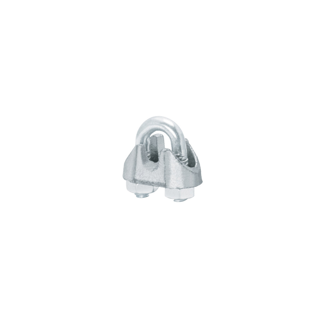 NUDO-1/8 Blíster c/2 nudos (perros) de hierro p/cable de 1/8", FIERO