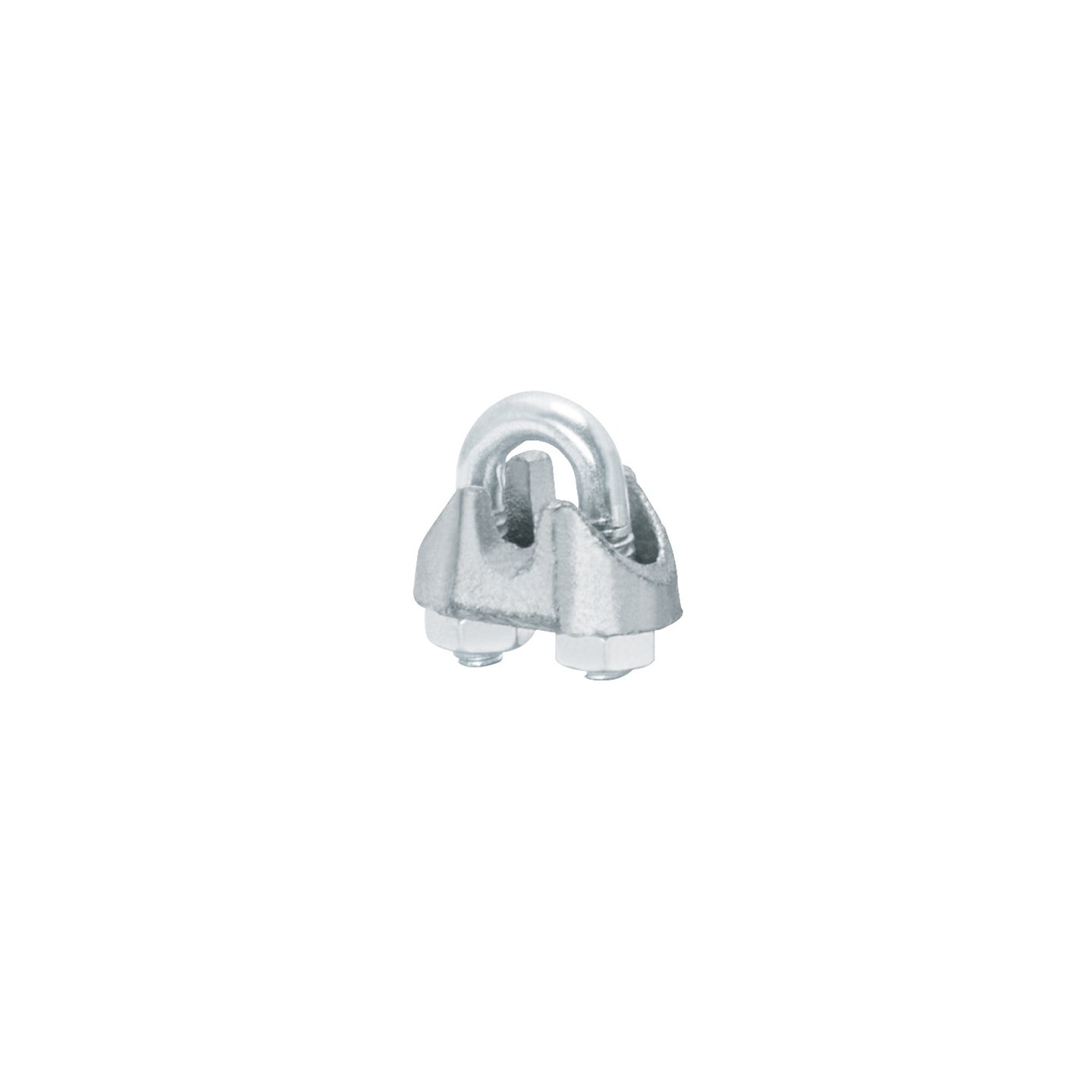 NUDO-1/8 Blíster c/2 nudos (perros) de hierro p/cable de 1/8", FIERO