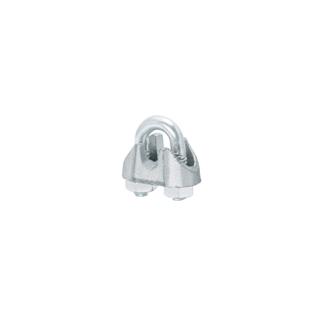 NUDO-1/8 Blíster c/2 nudos (perros) de hierro p/cable de 1/8", FIERO