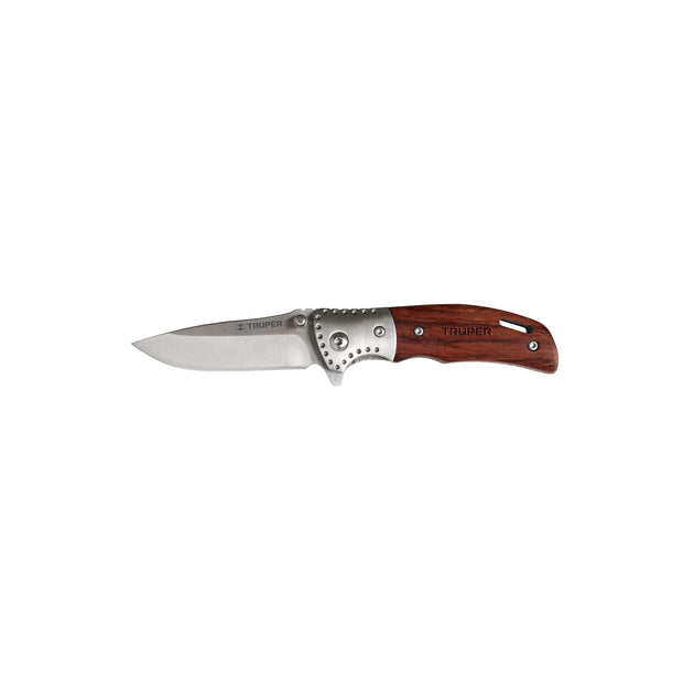 NV-3 Navaja abatible 3-1/2" mango de madera, Truper