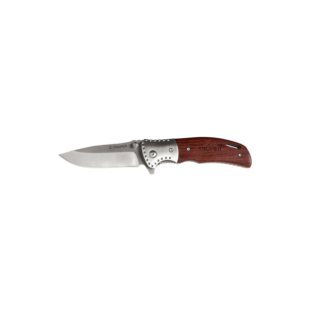 NV-4 Navaja abatible 4-1/2" mango de madera, Truper