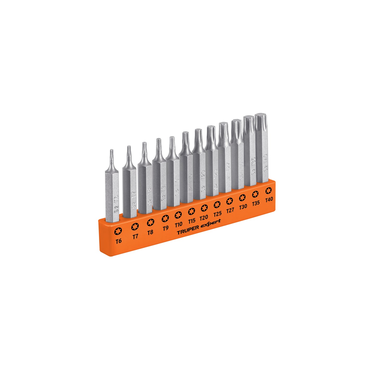 P12-2T Juego de 12 puntas torx combinadas largo 2", Truper Expert
