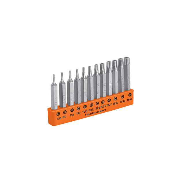P12-2TS Juego de 12 puntas torx combinadas c/seguro largo 2", Expert