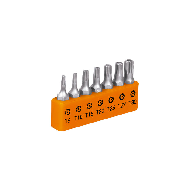 P7-15TS Juego de 7 puntas torx combinadas c/seguro largo 1", Expert