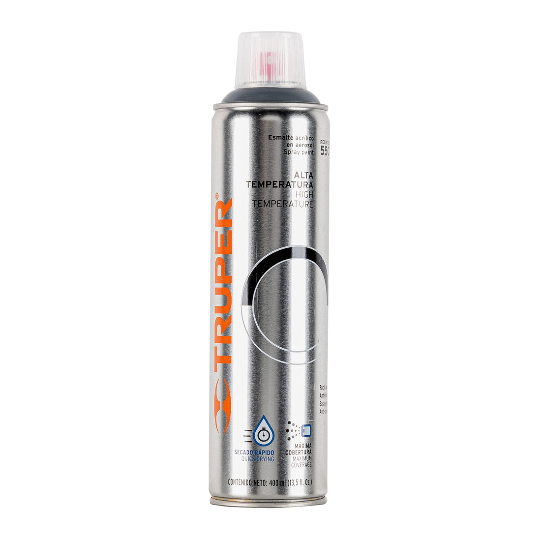 PA-ALTE-A Pintura en aerosol alta temp. bote esbelto, aluminio,400ml