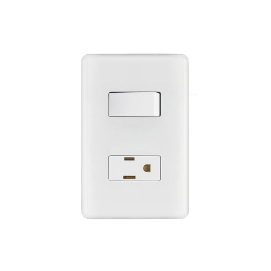 PA-APCO-B Placa armada contacto e interruptor sencillo, Volteck Basic