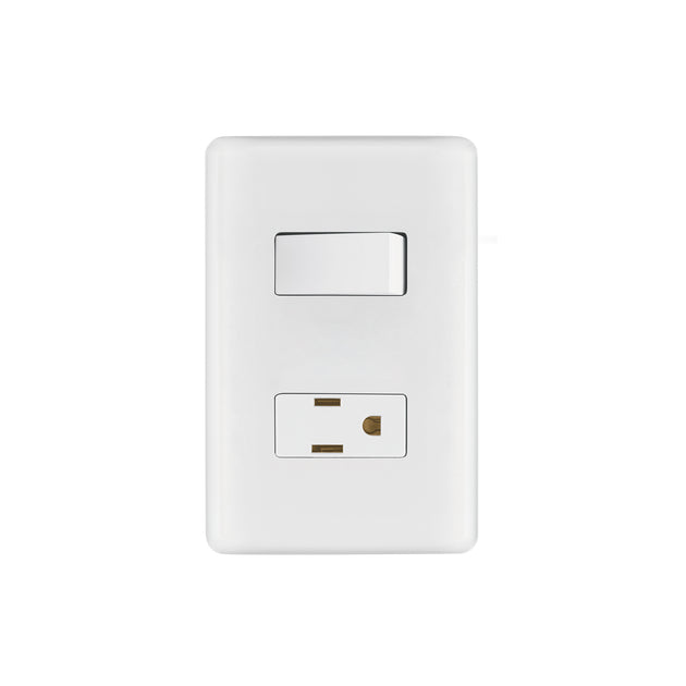 PA-APCO-B Placa armada contacto e interruptor sencillo, Volteck Basic