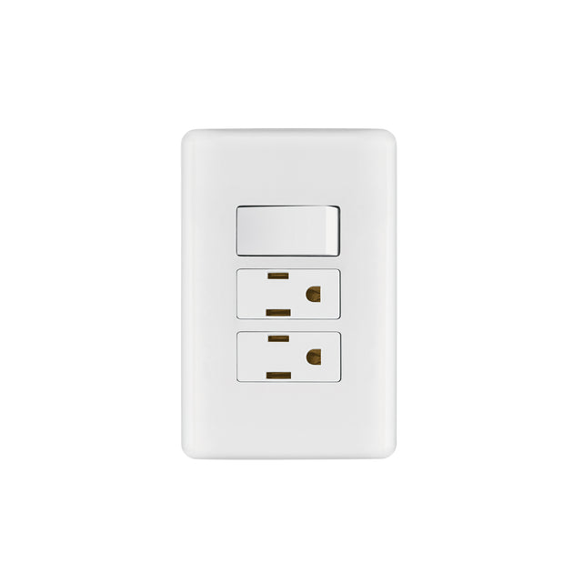 PA-APCO-B3 Placa armada 2 contactos e interruptor sencillo, Basic