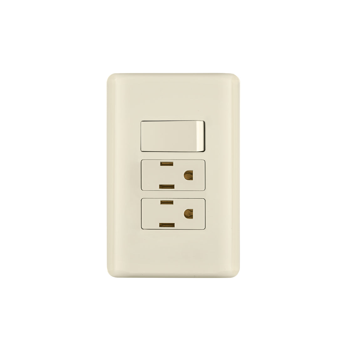 PA-APCO-B3I Placa armada interruptor y 2 contactos, marfil, Basic