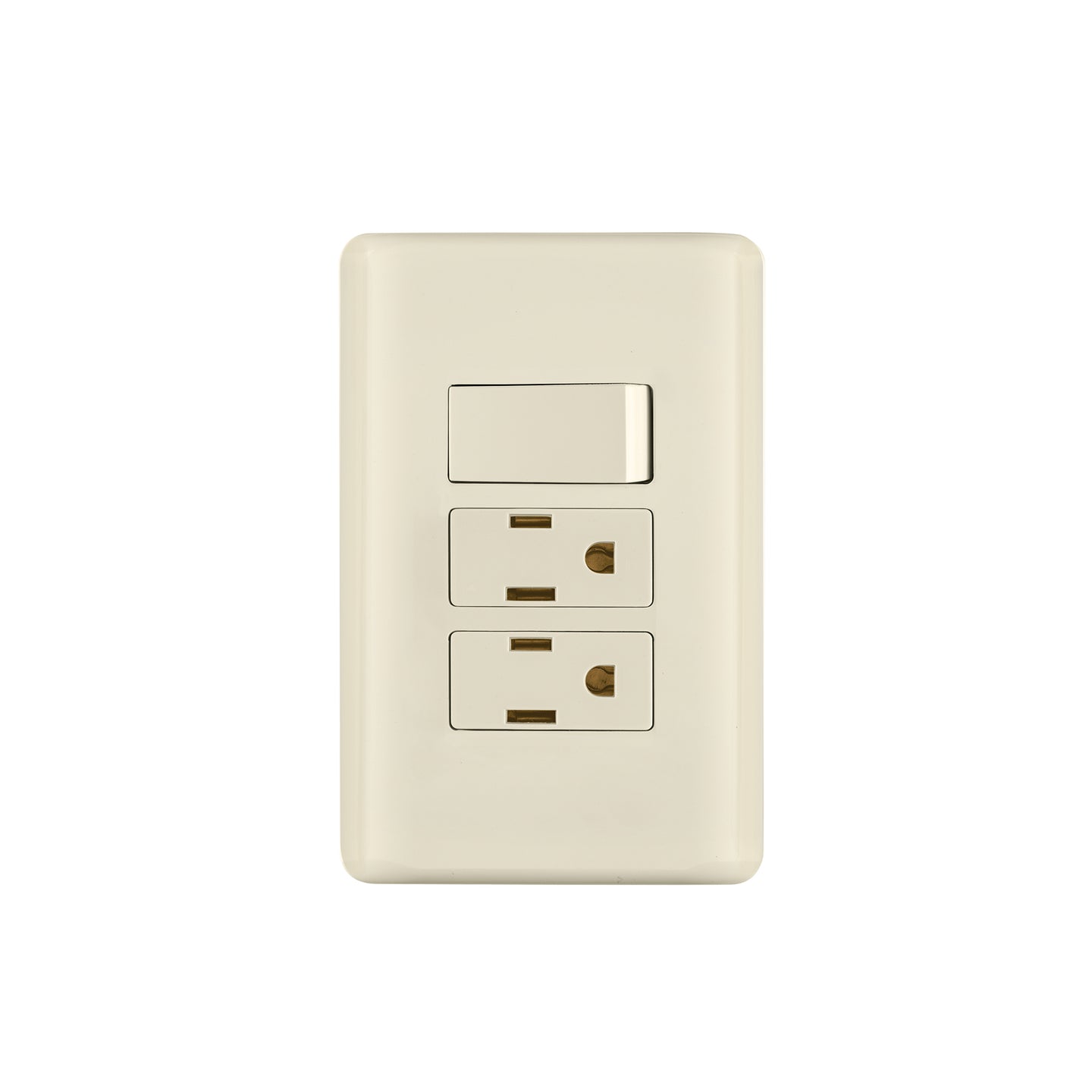 PA-APCO-B3I Placa armada interruptor y 2 contactos, marfil, Basic