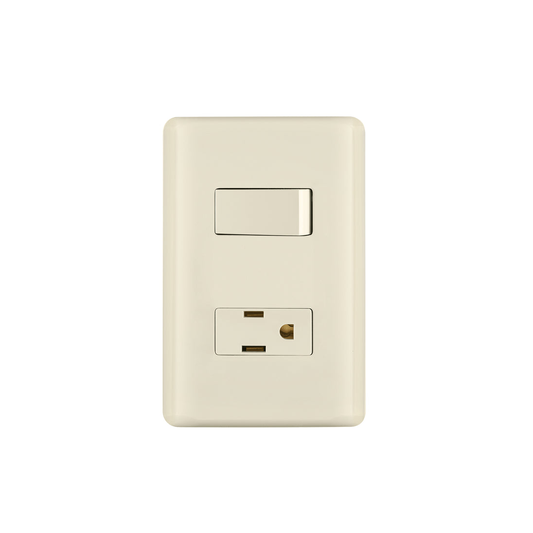 PA-APCO-BI Placa armada interruptor y contacto, marfil, Volteck