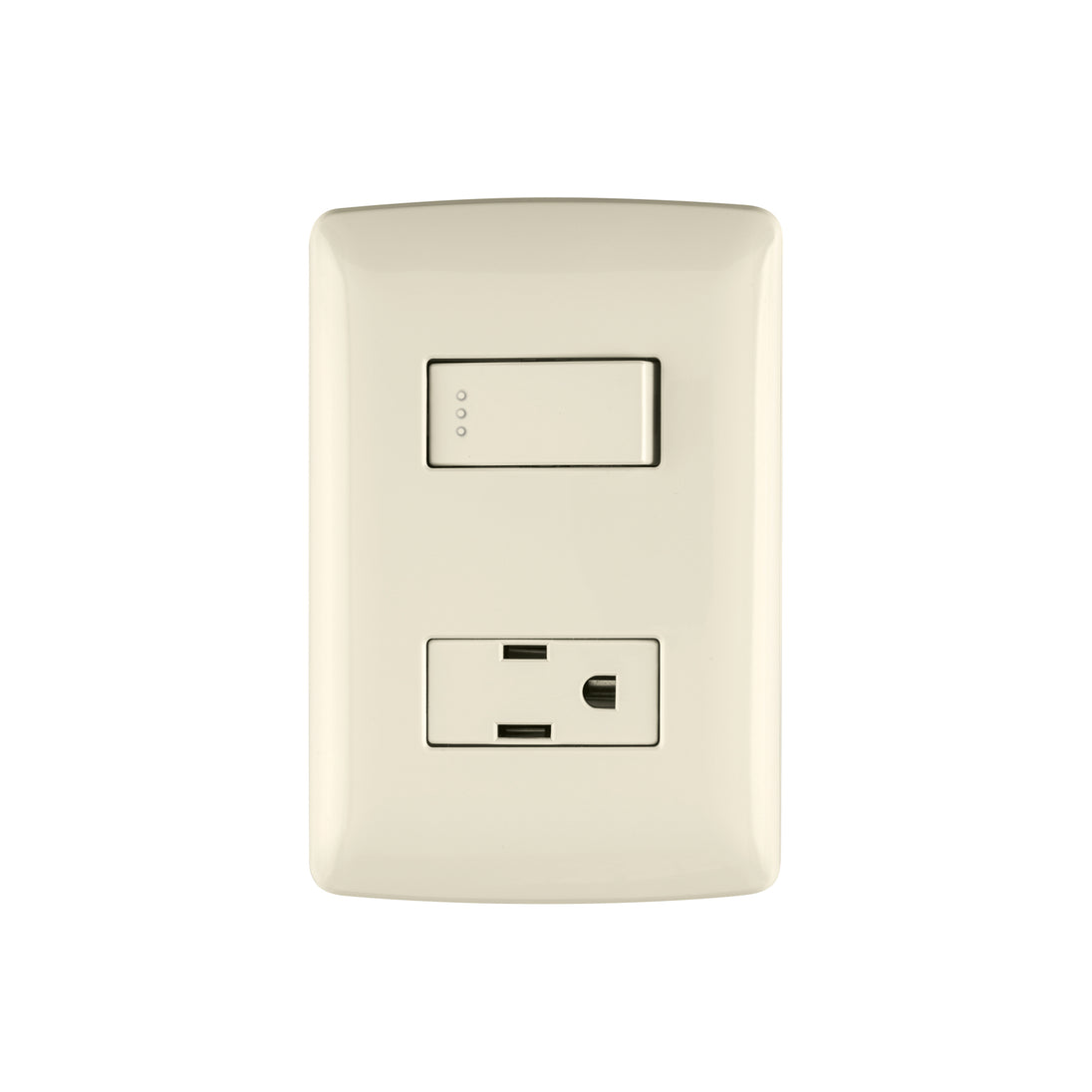 PA-APCO-I Placa armada contacto e interruptor, marfil, línea Italiana