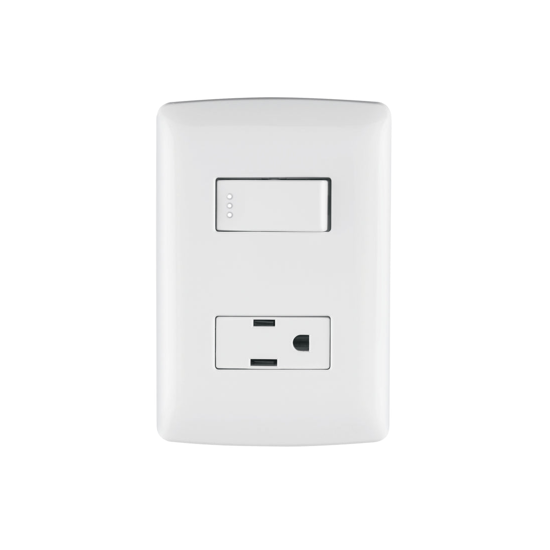 PA-APCO-IB Placa armada contacto e interruptor, blanco, línea Italiana