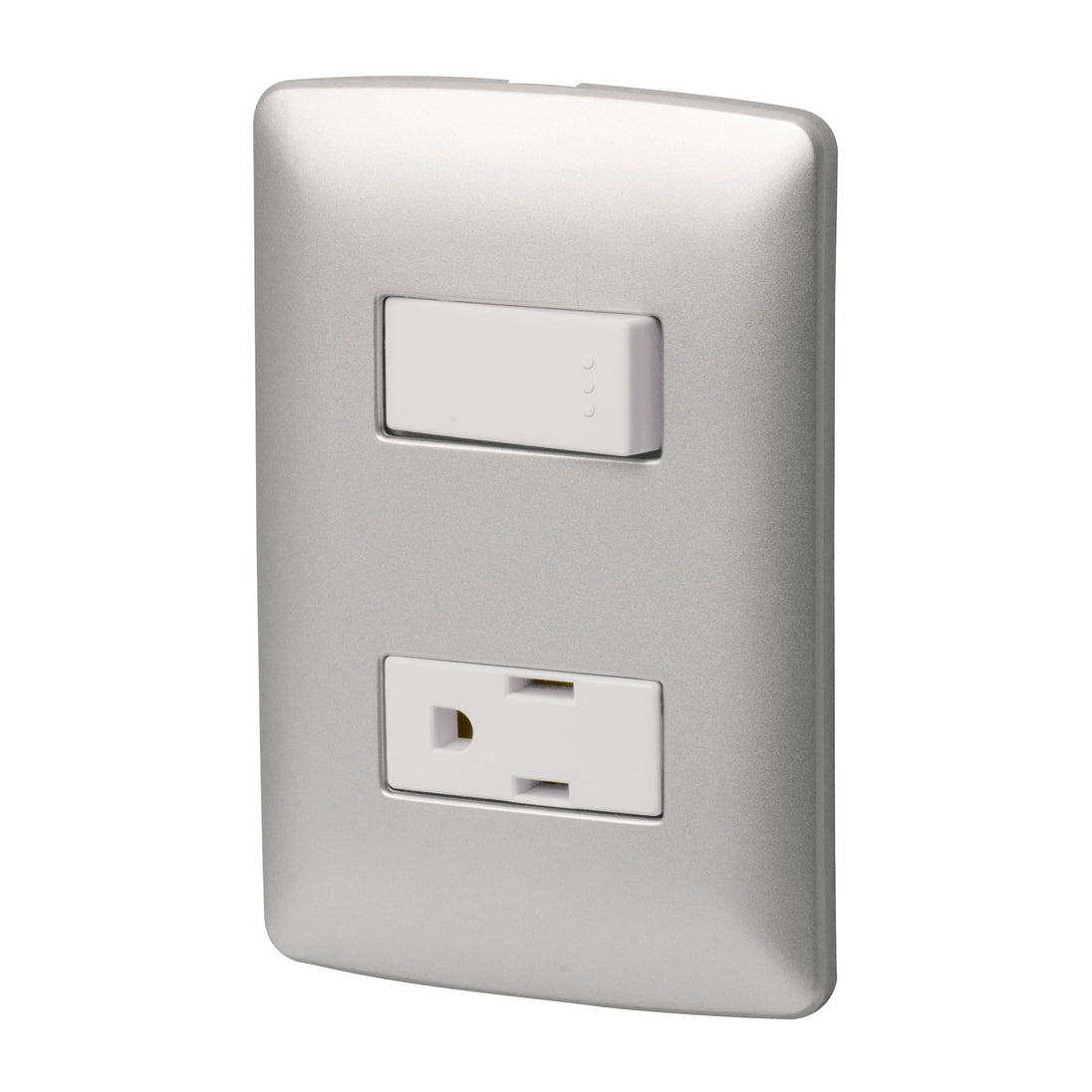PA-APCO-IP Placa armada contacto e interruptor, plata, línea Italiana