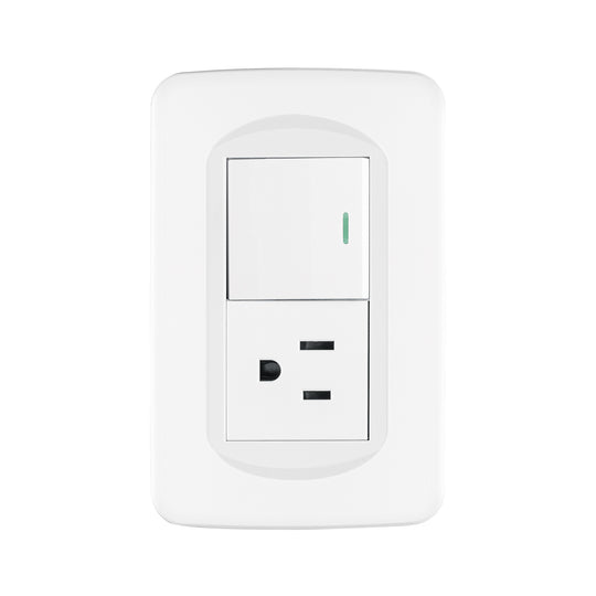 PA-APCO15-TB Placa armada interruptor y contacto 1.5 módulos, Toledo