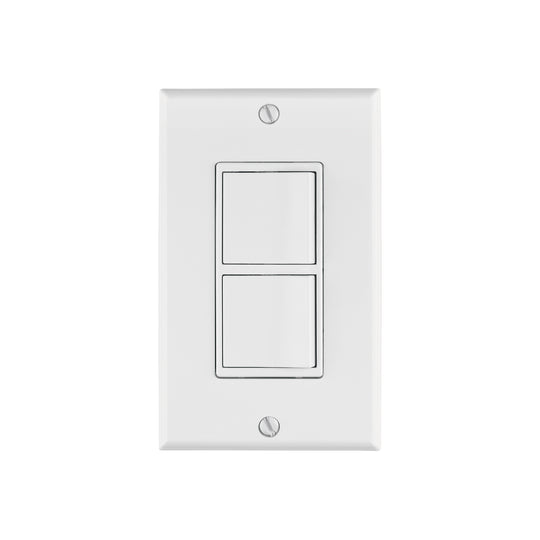 PA-APDO-CL Placa armada con 2 interruptores sencillos, línea Classic