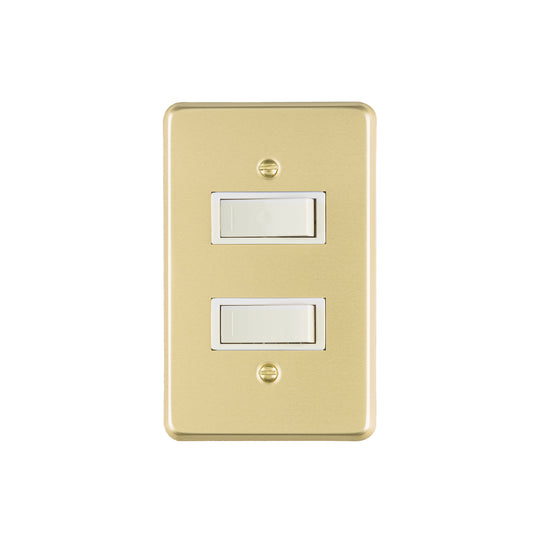 PA-APDO-E Placa armada 2 interruptores sencillos, línea Económica