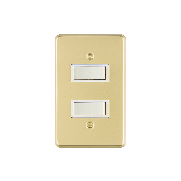 PA-APDO-E Placa armada 2 interruptores sencillos, línea Económica