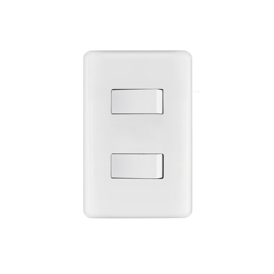 PA-APDO-EB Placa armada 1 interruptor sencillo + 1 de 3 vías, BASIC
