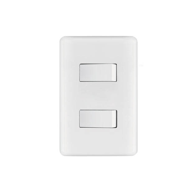PA-APDO-EB Placa armada 1 interruptor sencillo + 1 de 3 vías, BASIC
