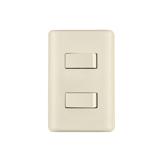 PA-APDO-EBI Placa armada 1 interruptor y 1 escalera, marfil, BASIC