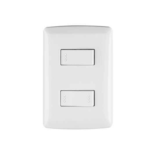 PA-APDO-EIB Placa armada 1 interruptor 1 escalera,blanco, línea Italiana