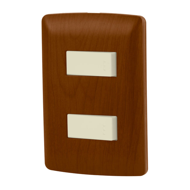 PA-APDO-EIM Placa armada 1 interruptor 1 escalera, madera,línea Italiana