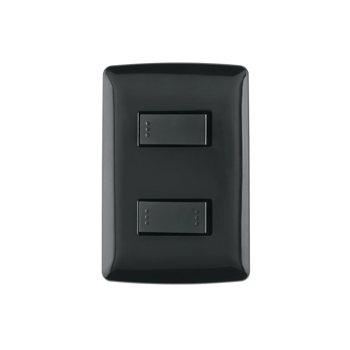 PA-APDO-EIN Placa armada 1 interruptor 1 escalera, negro, línea Italiana
