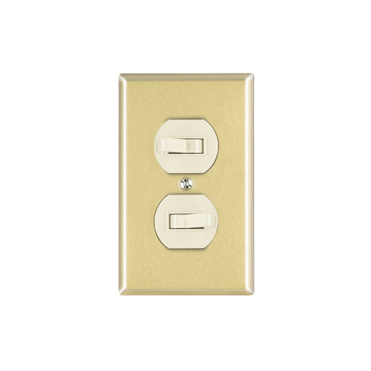 PA-APDO-SA Placa armada 2 interruptor sencillo, línea Standard, alumini