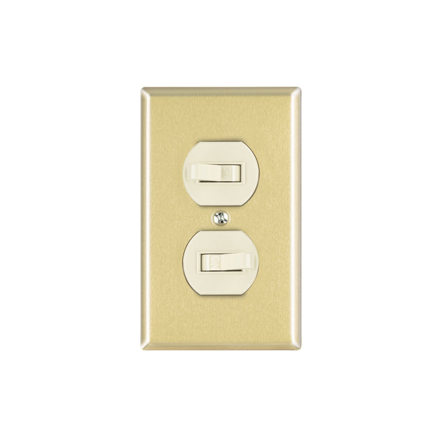 PA-APDO-SA Placa armada 2 interruptor sencillo, línea Standard, alumini