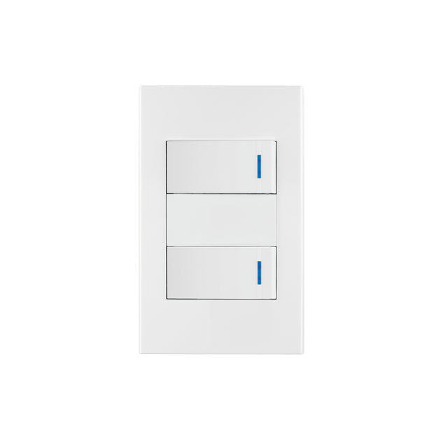 PA-APDO1-EB Placa armada 2 interruptores, 1 módulo, Española, blanco