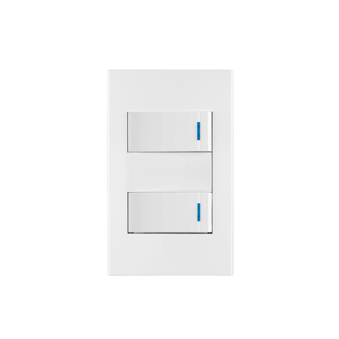 PA-APDO1-EEB Placa armada 2 interruptores 1de 3vías,1 mod,Española,blanco