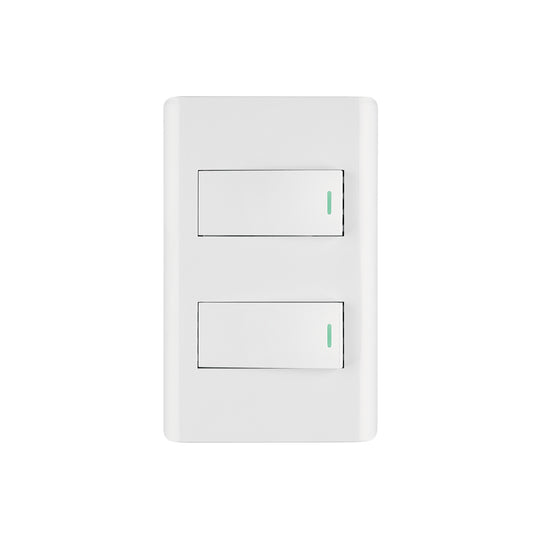 PA-APDO1-ELB Placa armada blanca 1 interruptor y 1 de 3 vías 1 mód,Lisboa