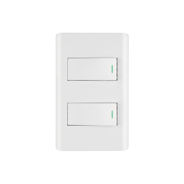 PA-APDO1-ELB Placa armada blanca 1 interruptor y 1 de 3 vías 1 mód,Lisboa