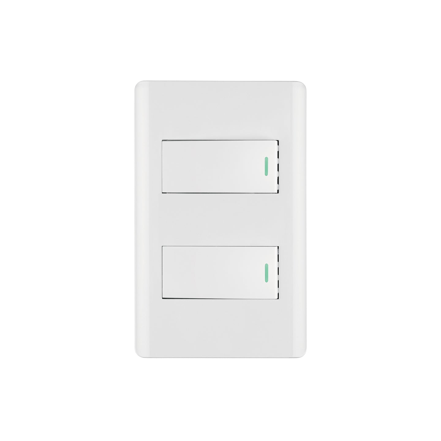 PA-APDO1-LB Placa armada blanca con 2 interruptores 1 módulo, Lisboa