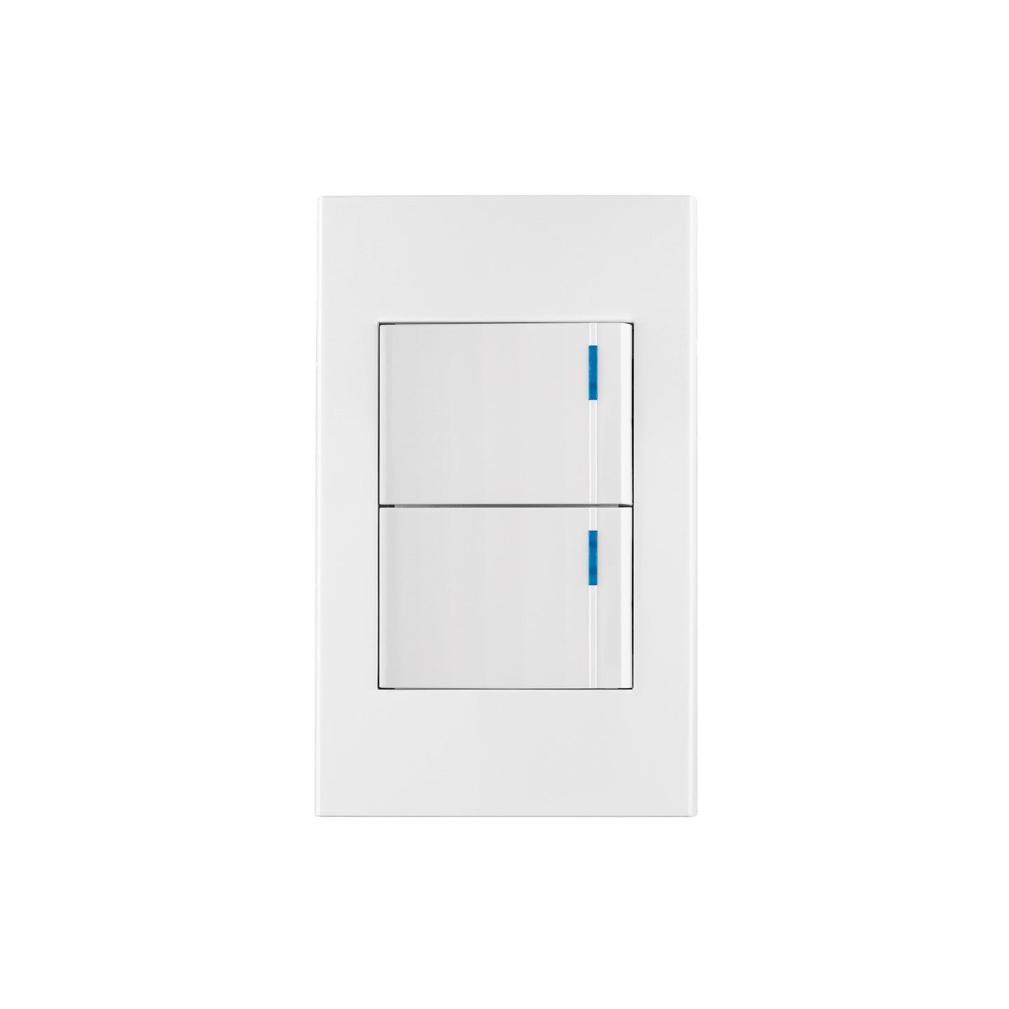 PA-APDO15-EB Placa armada 2 interruptores, 1.5 módulos, Española, blanco