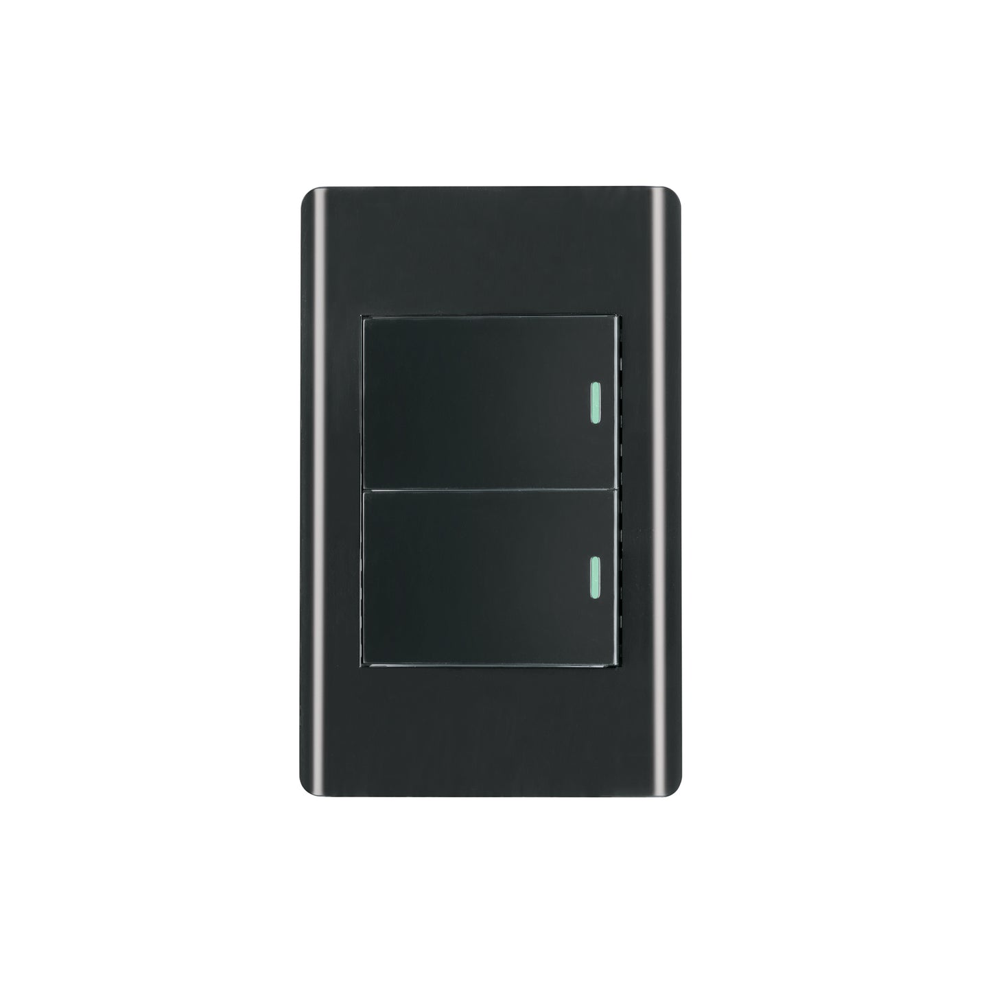 PA-APDO15-ELN Placa armada negra 1 interruptor y 1 de 3vías 1.5mód,Lisboa