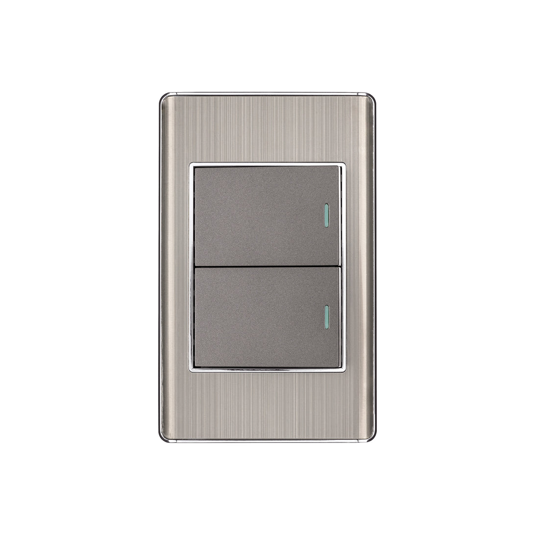 PA-APDO15-LA Placa armada acero inox 2 interruptores 1.5 módulos, Lisboa