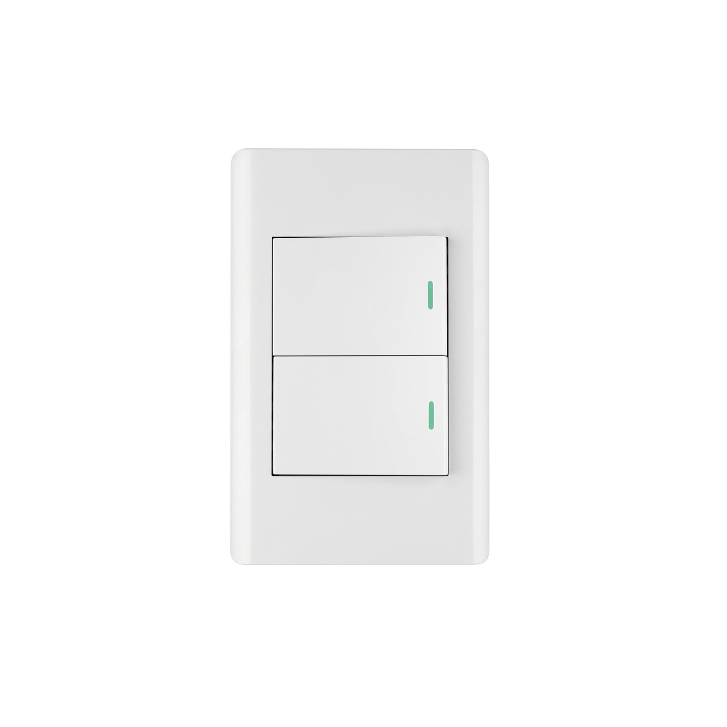PA-APDO15-LB Placa armada blanca 2 interruptores 1.5 módulos, Lisboa