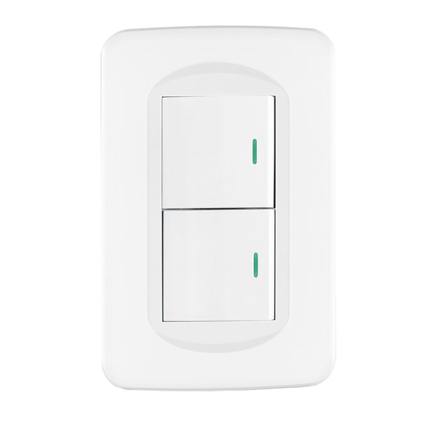 PA-APDO15-TB Placa armada 2 interruptores 1.5 módulos, Toledo, BASIC