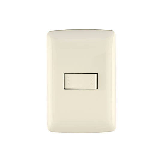PA-APSE-EI Placa armada 1 interruptor escalera marfil, línea Italiana