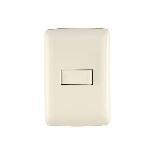 PA-APSE-EI Placa armada 1 interruptor escalera marfil, línea Italiana