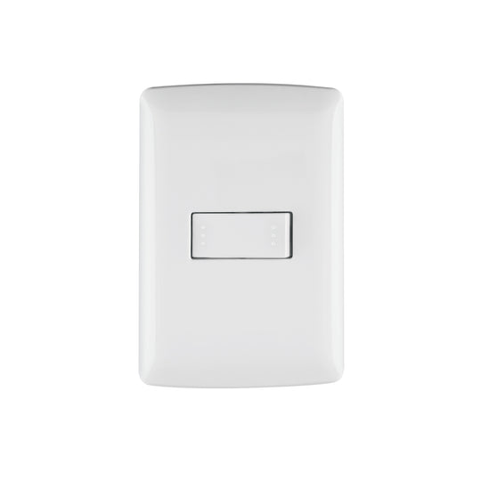 PA-APSE-EIB Placa armada 1 interruptor escalera, blanco, línea Italiana