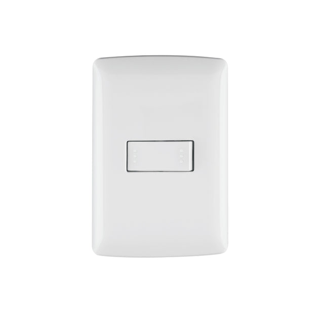 PA-APSE-EIB Placa armada 1 interruptor escalera, blanco, línea Italiana