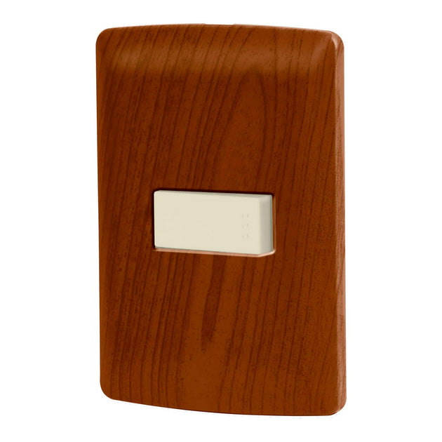 PA-APSE-IM Placa armada 1 interruptor sencillo, madera, línea Italiana