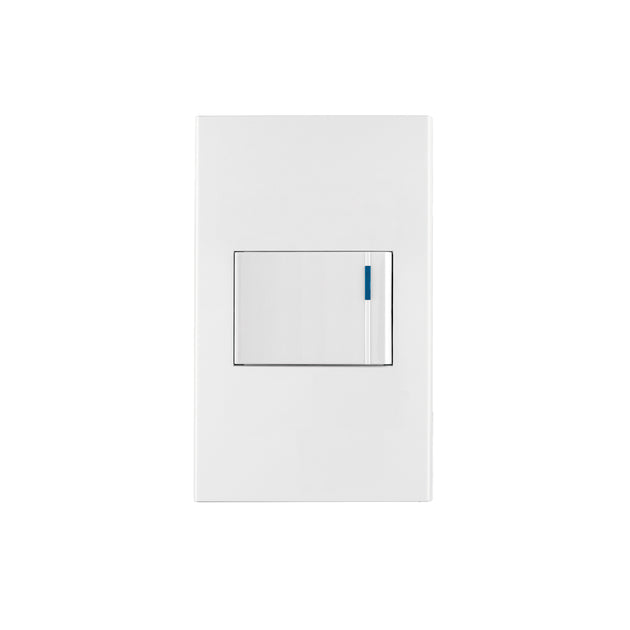 PA-APSE15-EEB Placa armada 1 interruptor de 3vías, 1.5mód, Española,blanco