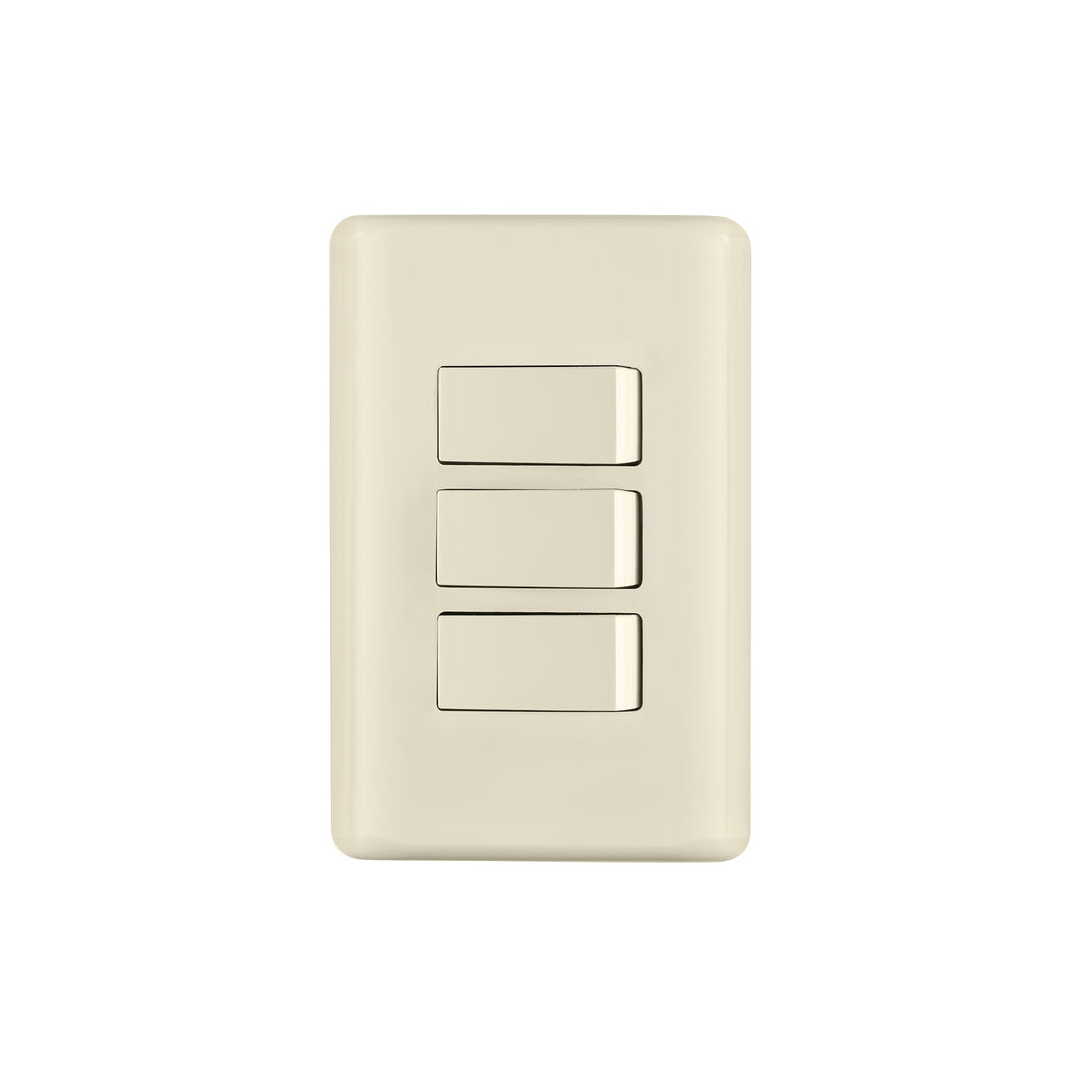 PA-APTR-BI Placa armada 3 interruptores, marfil, Volteck